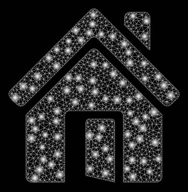 Flare Mesh 2D açık ev kapı flare Spotlar ile