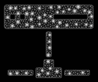 Flare Spotlar ile flare Mesh tel çerçeve ağ cihazı