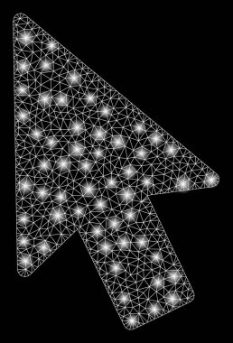Flare Spotlar ile parlak Mesh 2D fare Işaretçisi