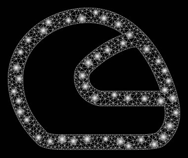 Flare Spotlar ile flare Mesh tel çerçeve motosiklet kask