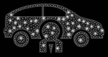 Işık Spotlar ile parlayan Mesh 2D araba sahibi