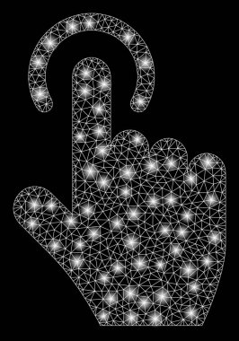 Flare Spotlar ile parlayan Mesh 2D dokunun jest