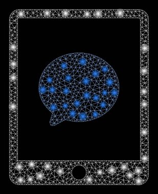 Flare Spotlar ile flare mesh ağ Pad sohbet mesajı