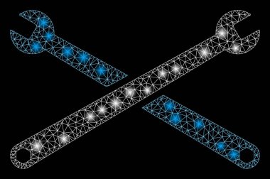 Flare Spotlar ile parlak Mesh tel çerçeve anahtarları