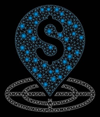 Flare Spotlar ile flare Mesh tel çerçeve para hedef