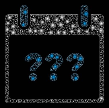 Flare Mesh karkas açık Spotlar ile bilinmeyen gün takvim sayfası