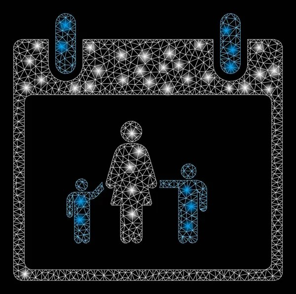 Parlama Spotlar ile parlayan Mesh 2D anne takvim günü