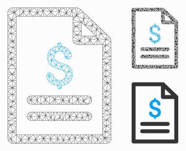 Fiyat Listesi Vektör Örgü 2d Model ve Üçgen Mozaik Simgesi