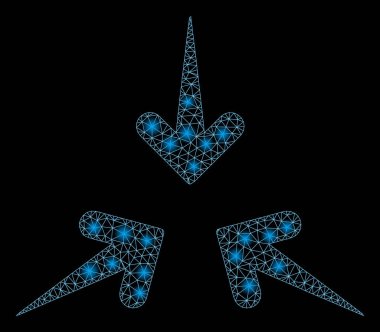 Parlama Noktaları ile Flare Mesh Ağ Darbe Oklar