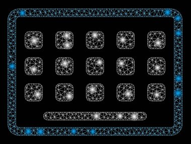 Flash Spotlu Parlayan Kafes Ağ Klavyesi