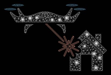 Flare Mesh 2d Lazer Drone Saldırıları Ev Flare Noktalar ile