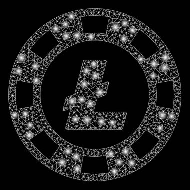 Flare Mesh Ağ Litecoin Casino Chip Flare Noktalar ile