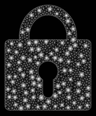 Parlama Noktalar ile Flare Mesh Ağ Kilidi