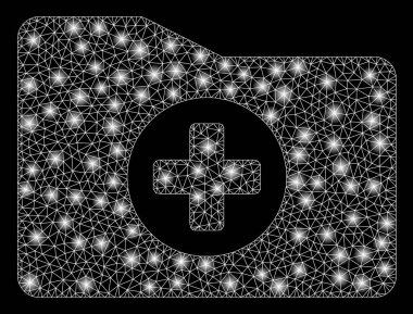 Flare Mesh 2d Tıbbi Klasör Parlama Noktalar ile