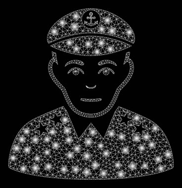 Flare Mesh Ağ Askeri Kaptan Flare Noktalar ile