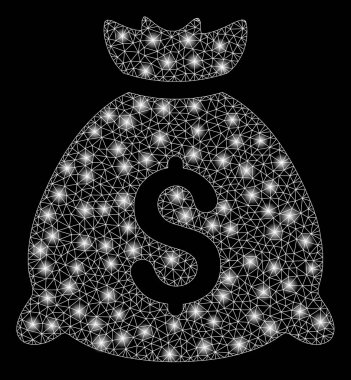 Flash Spotlu Parlak Örgü 2d Para Çantası