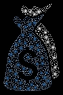 Işık Noktalar ile Flare Mesh Ağ Para Çantaları