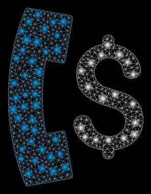 Flash Spotlu Parlak Örgü Karkas Ankesörlü Telefon Görüşmesi