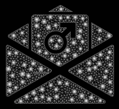 Glowing Mesh Network Penis Enhancement Spam with Flare Spots