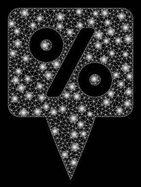 Parlama Örgü 2d Yüzde Harita İşaretçisi Parlama Noktalar ile