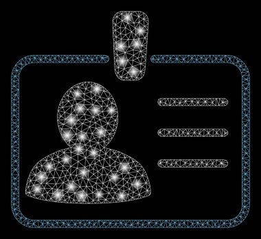 Parlama Spotlu Parlak Örgü Tel Çerçeve Kişisel Rozeti