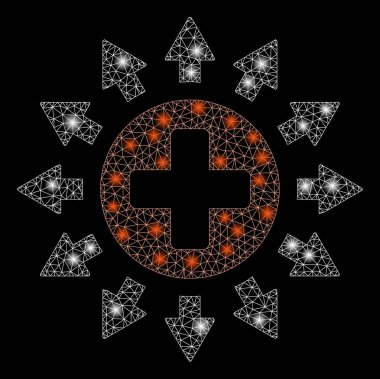 Parlama Noktalar ile Parlak Mesh 2d Eczane Dağılımı