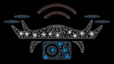 Flare Mesh Network Fotoğraf Spy Drone Flare Spotlar ile