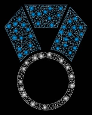 Flare Spotlu Fişek Kafes Tel Çerçeve Yer Madalyası Şablonu