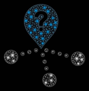 Parlama Noktalar ile Parlayan Örgü Tel Çerçeve Yer Soru