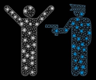 Flare Mesh 2d Polis Tutuklama Parlama Noktalar ile