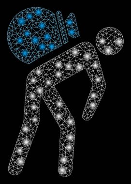 Flaş Spotlu Parlayan Örgü Ağ Porter