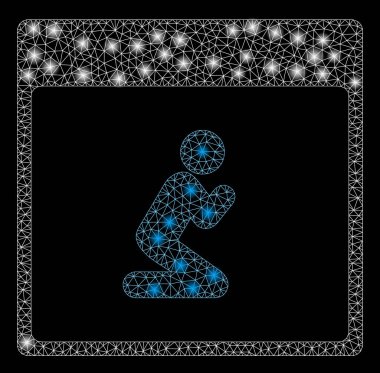 Flare Mesh Karkas Dua Kişi Takvim Sayfası Flare Spotlar ile