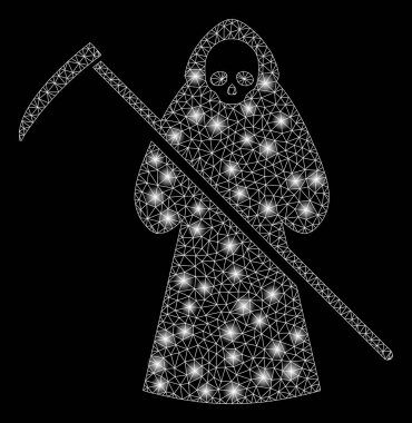 Parlama Noktalar ile Parlayan Örgü Karkas Tırpı