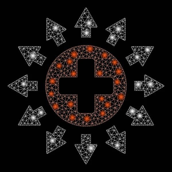 Parlama Noktalar ile Parlak Mesh 2d Eczane Dağılımı