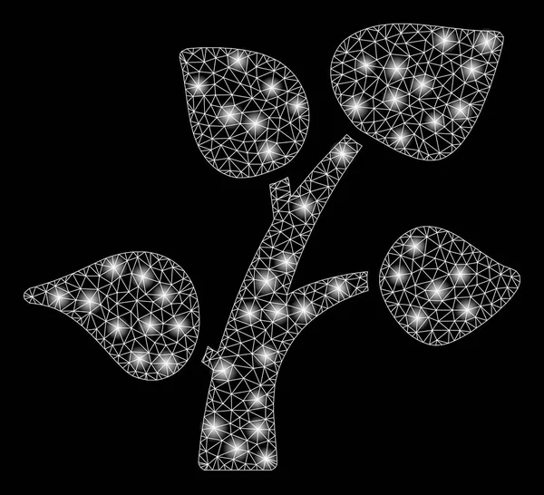 Сітка відблиску 2D рослина з плямами відблиску — стоковий вектор