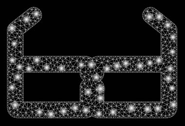 Flare Spotlar ile flare Mesh tel çerçeve gözlükler
