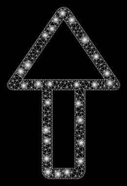 Flash Spotlarla Parlayan Örgü Ağı Yukarı Ok