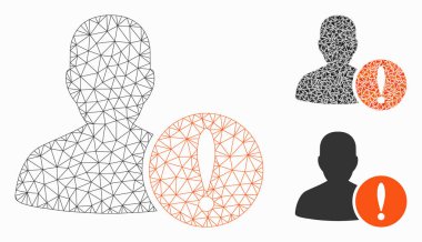 Hasta Problemi Vektör Örgü 2d Model ve Üçgen Mozaik Simgesi