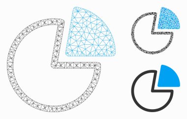 Pasta Grafikler Vektör Örgü Ağ Modeli ve Üçgen Mozaik Simgesi