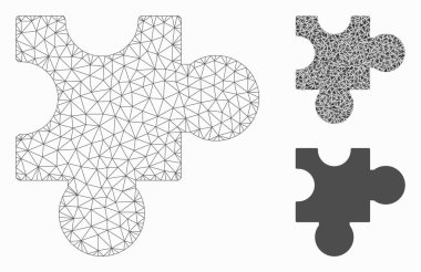 Plugin Vektör Örgü Karkas Modeli ve Üçgen Mozaik Simgesi