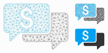 Fiyat Teklifleri Vektör Örgü 2d Model ve Üçgen Mozaik Simgesi