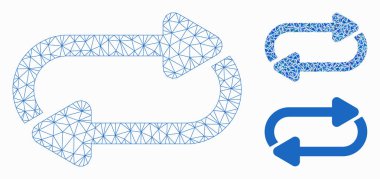 Sonsuz Tekrar Vektör Örgü Karkas Modeli ve Üçgen Mozaik Simgesi