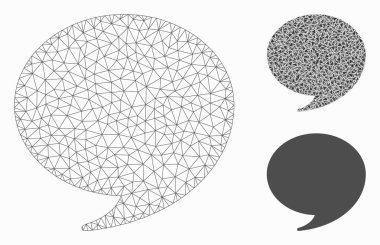 Teklif Vektör Örgü Tel Çerçeve Modeli ve Üçgen Mozaik Simgesi