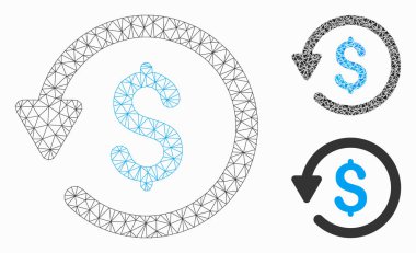 İndirim Vektör Örgü Ağ Modeli ve Üçgen Mozaik Simgesi