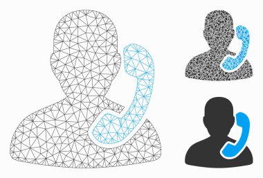 Resepsiyon Vektör Örgü Ağ Modeli ve Üçgen Mozaik Simgesi