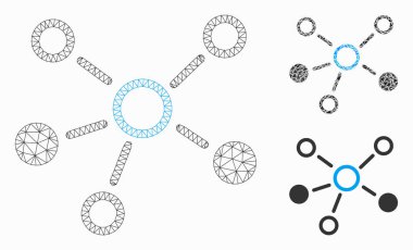 İlişkiler Vektör Örgü Ağ Modeli ve Üçgen Mozaik Simgesi