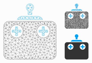 Uzaktan Kumanda Vektör Örgü Karkas Modeli ve Üçgen Mozaik Simgesi