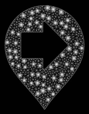 Parlama Örgü Ağı Spotlu Dik Ok İşaretleyicisi