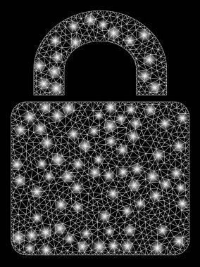 Flare Spotlar ile parlama Mesh karkas kilidi