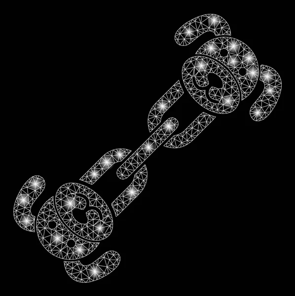 Chaîne de chiots à mailles arrondies avec taches arrondies — Image vectorielle